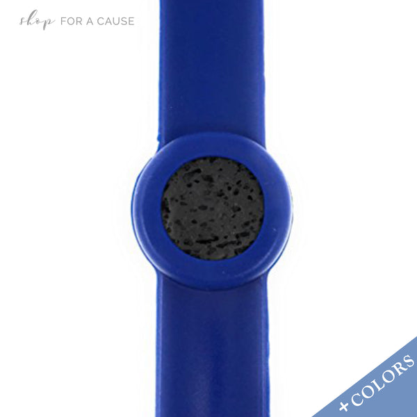 KIDS Unisex Lava Stone Essential Oil [Diffuser] Slap Bracelet - Blue