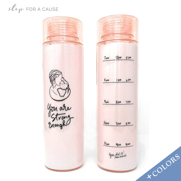Wide Mouth Pregnancy and Breastfeeding Water Bottle Tracker 32 oz Pink