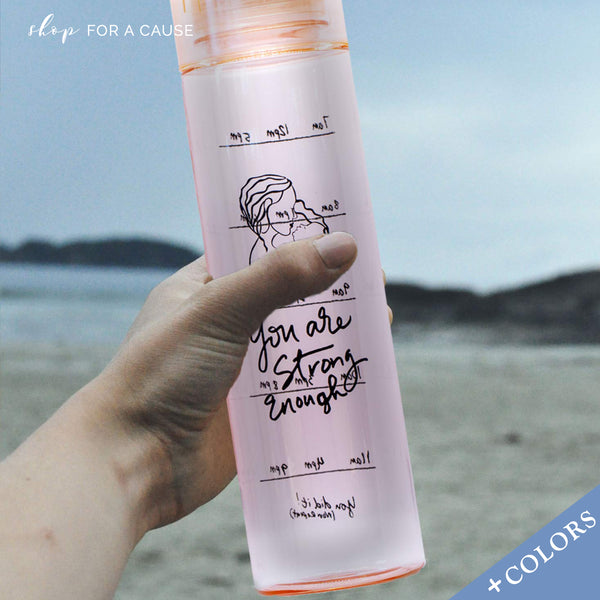 Wide Mouth Pregnancy and Breastfeeding Water Bottle Tracker 32 oz Pink