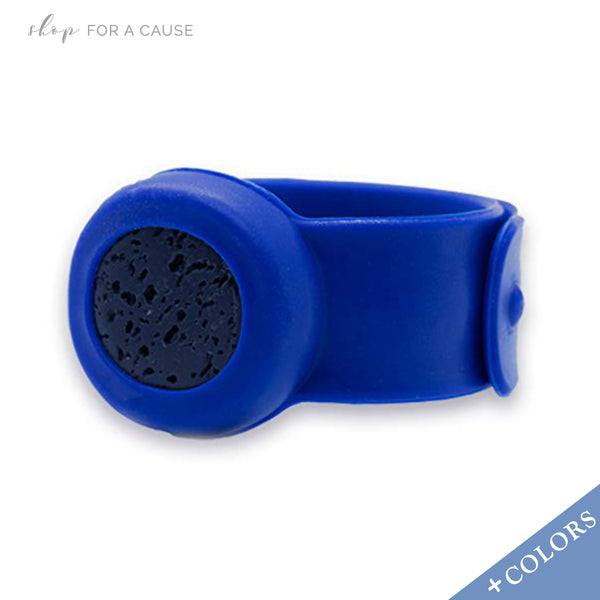 KIDS Unisex Lava Stone Essential Oil [Diffuser] Slap Bracelet - Blue