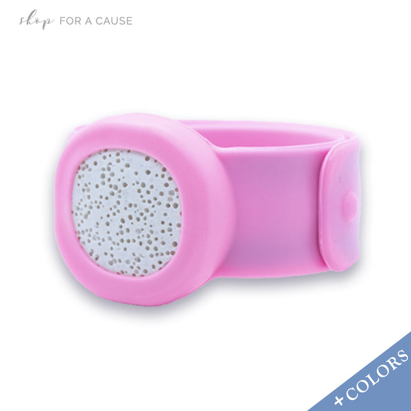 KIDS Unisex Lava Stone Essential Oil [Diffuser] Slap Bracelet - Pink