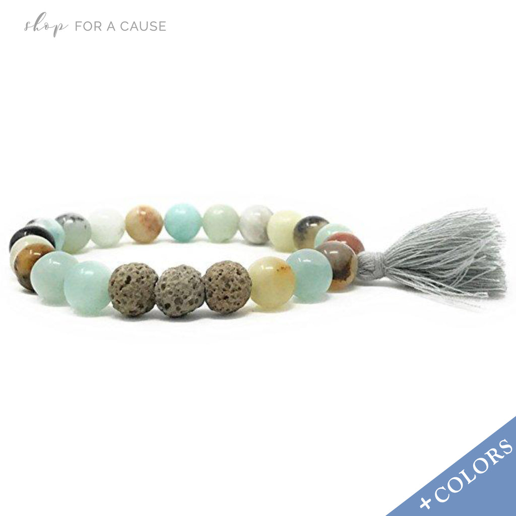 ite Lava Beads Diffusing Bracelet XL / 2 Flower Like Spacers